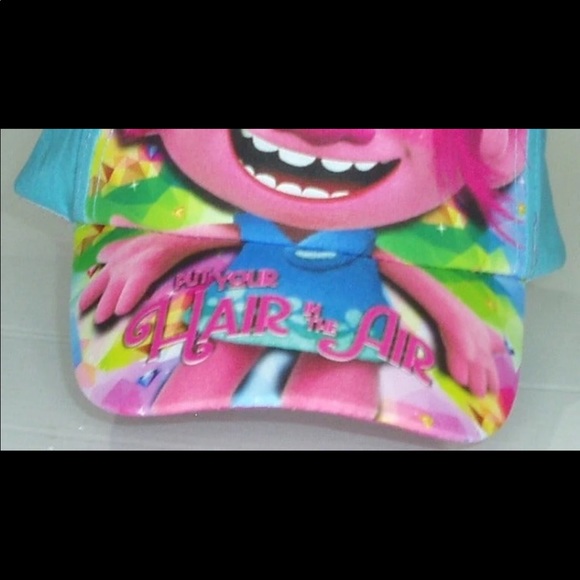 DreamWorks Trolls Poppy Hair Baseball Cap Girls Kids Children Summer Fun Hat - Picture 4 of 11